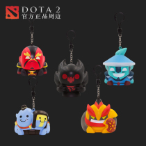DOTA2 official genuine surrounding TI9 hand-made knife tower surrounding blue cat fire cat blue fat key pendant pinch music