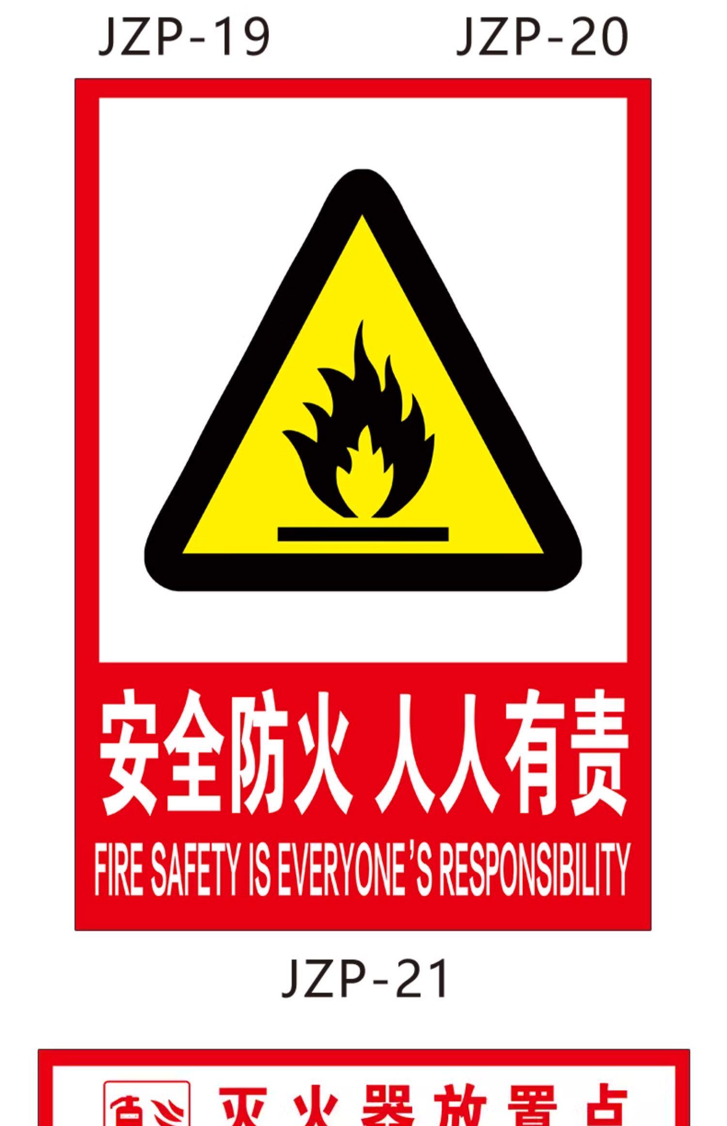 贴消防标识请勿吸烟仓库警示安全标志墙贴有电当心触电危险