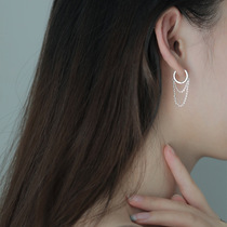 Sterling silver circle Japanese and Korean wave Su ear ring cold stud earrings 2020 new earrings female ear buckle earrings best friend gift