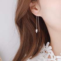 Earline female temperament Brief flow Sunets red fashion Super Fairy small earrings Long style Personality Earrings Earrings BEST GIFT