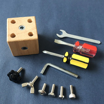 Child hands-on disassembly screwscrews Puzzle Force Toy Building Blocks Busy Block Boy Diy Montessori Teaching Aids 3 Years Old
