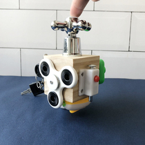 Mengs Baby Switch Unlock Screw Montessori Fun Busy Block Portable Wisdom Development Box box 3 years old