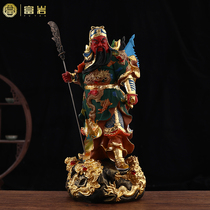 Kowloon Guan Gong Ornaments enshrined in the home shop company Zhao Cai ornaments ancient color new product martial god Guan Er Ye statue