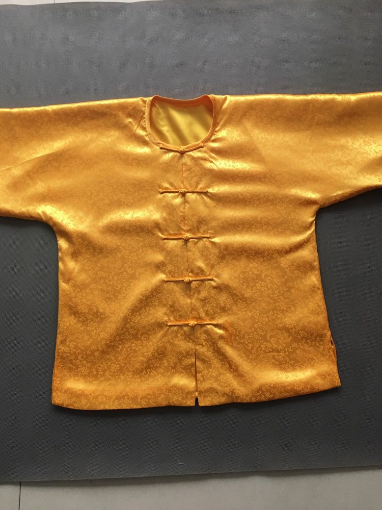 黄马褂传统服装复古连肩袖中式唐装皇上龙纹绸缎短褂外套量身定做