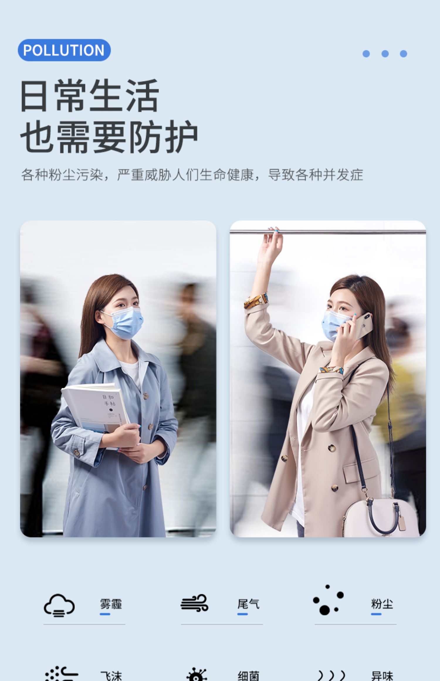 【拍5件】一次性医用口罩50枚