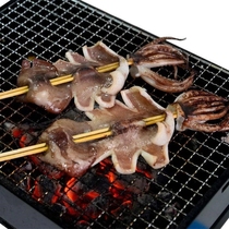 Squid skewer 100g squid plate barbecue ingredients squid head frozen commercial seafood fresh super squid