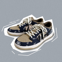 Casual Shoes Mens New Han Version 100 Hitch Printed Couple Shoes Retro Low Bunch Sports Tide Cards Joint Waffle Fruit Plate Shoes