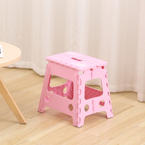 Thickened foldable plastic stool non-slip portable adult home bathroom bench outdoor portable childrens horse