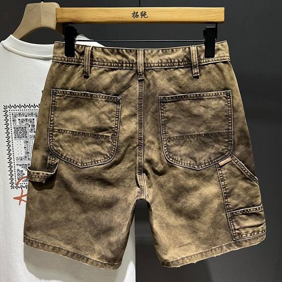 Summer trendy brand brown casual shorts men wear loose trendy five-point pants American workwear retro straight mid-tie
Summer trendy brand brown casual shorts men wear loose trendy five-point pants American workwear retro straight mid-tie