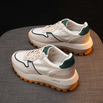 Waffle Agan Daddy shoes Womens tide ins cool 2021 new autumn muffin thick bottom light Sports small white board shoes