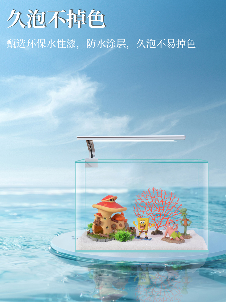 Cartoon Mushroom House Ornamental Fish Tank Full Set of Landscape Interior Small Ornaments Package Mini Parrot Fish Breeding Refuge Pocket