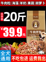 Teddy Universal Beef Grain Double Parquet Dog Food 40 Bound Grain 20 Jin Mao Sammoyekki Big small puppies
