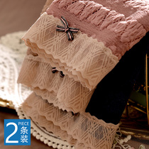 Buy 4 send 1 bubble yarn Lace Breathable Less Lady Underpants Mid-Waist-No-Mark Day Series Sexy Pure Cotton Crotch Triangle Shorts