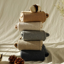 Underpants woman outside wearing spring and autumn pure cotton vertical streaks thin oat white thickened inside wearing light grey mill wool even pantyhose