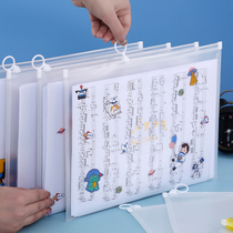 College entrance examination supplies set high school entrance examination waterproof transparent stationery bag antique crane A4 file bag Chinese style retro drop bag large capacity information bag file bag student test paper storage clip