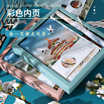 City Notes Handbook Gift Box Set Creative Aesthetic Notebook Art Ancient Architecture Handbook Chinese Style Classical Notepad Illustration Diary Book for Girls Gift Book Can be customized logo