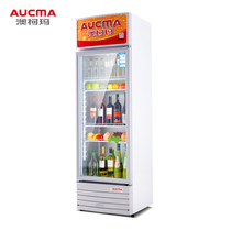 Aucma vertical freezer Supermarket commercial vertical two-door three-door beverage display cabinet Fruit fresh-keeping refrigerator commercial