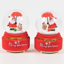 Large automatic snow crystal ball music box Music box Send boyfriend and girlfriend best friend Christmas Childrens small gift