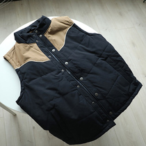 European and American Y single American retro Kach wind men's waterproof windproof warm collar cotton waistcoat vest in autumn and winter