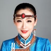 Mongolian New Handmade Weave Hair Accessories National Featured Performance Headwear Dance Performance Matching Forehead Accessories