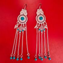 Mongolian elements long temperament earrings stage performance daily clothing with earrings fashion tassel new earrings