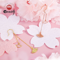 Yin and Yang division does not know the fire diva fan two-color drop earrings rose gold Onmyoji Netease game two-dimensional peripheral