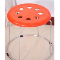 Steel stool Adult household small bench thickened low stool Iron garden stool dining table Plastic small round stool Stainless steel stool