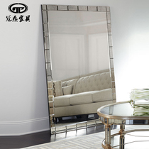 Japanese full-length mirror small apartment wall-to-ceiling mirror explosion-proof home stereo wall hanging mirror Net red European bathroom mirror