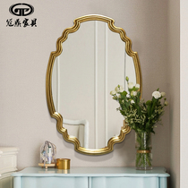 Guanding custom time and space door toilet mirror wash table wall bathroom mirror wooden frame Wall Wall dressing mirror