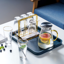 Cold water pot glass high temperature resistant Nordic living room cup Household water set Water cup Tea set Tea cup Light luxury