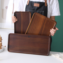 Day-style home wooded rectangular tray with tea cup with tea tray Tray Dinner tray Cup Tea Tray Solid Wood
