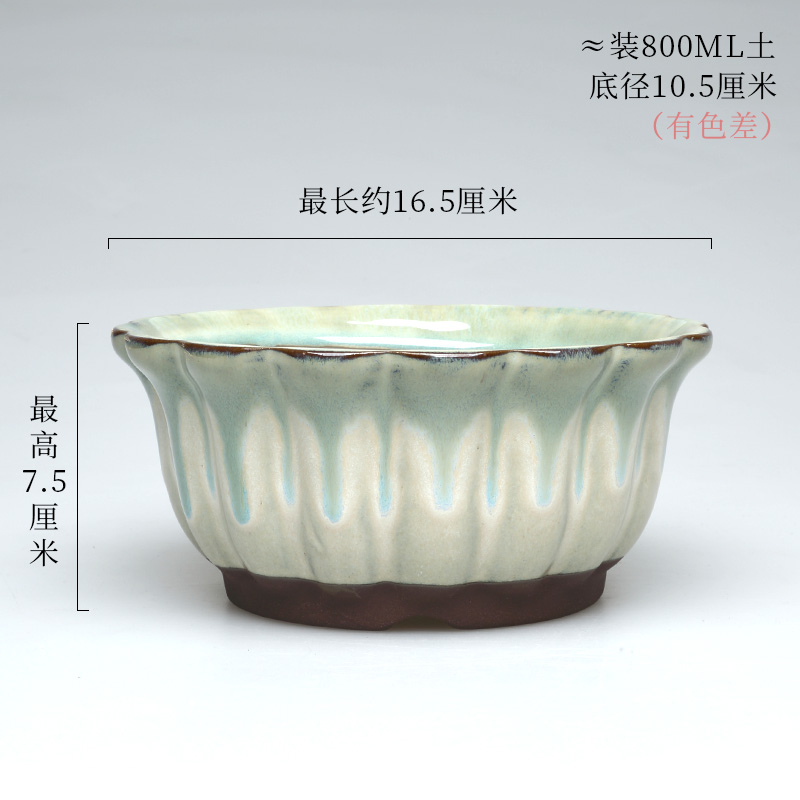 Large plant pot is more meat flowerpot more coarse pottery creative Large - diameter platter ceramic green the plants