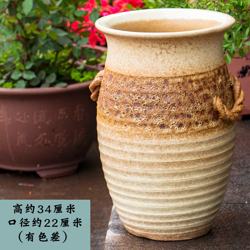 High big flowerpot coarse pottery, fleshy TaoShuang ear plant orchid rose ceramic mage old running the flowerpot