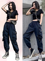 Women's bundles with overalls are thin tall waist small nine-point pants loose bf leisure hip-hop ins tidal Harun pants