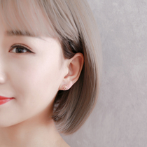 925 sterling silver exquisite earrings female niche design sense simple students fresh temperament Korean personality students short hair