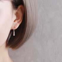 925 sterling silver earrings women 2021 New Tide Korea personality small and exquisite senior sense light luxury temperament earrings