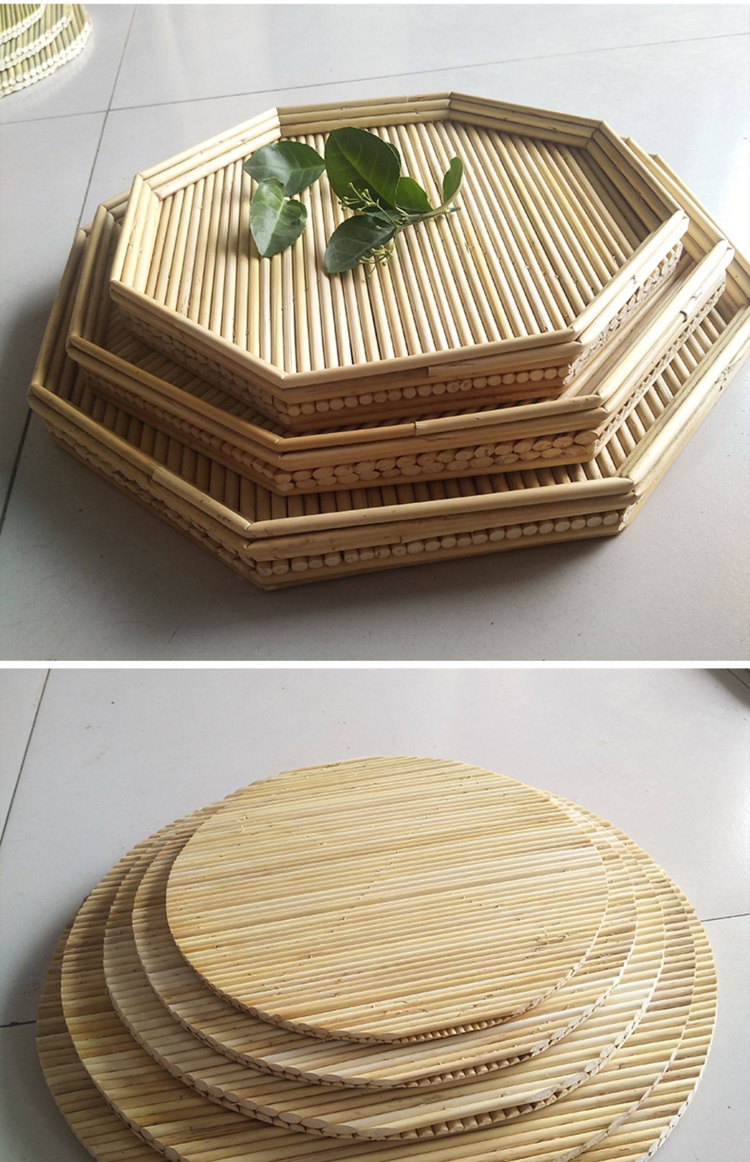 山东水饺托盘竹篦子蒸笼家用高粱杆盖帘饺子帘馒头筐放水饺的盖垫