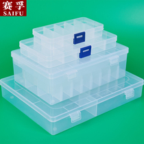 Jewelry transparent plastic box multi-split storage box button storage classification 24 15 18 10 8 single grid