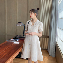 Pregnant Women summer dress 2020 short sleeve dress loose tide mom foreign style fashion pregnant woman summer skirt