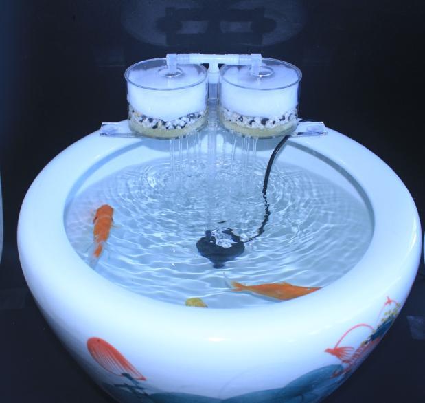 Ceramic aquarium filter circular cylinder - oxygen absorption and the filter box to breed fish in the circulating water purification filter pumps