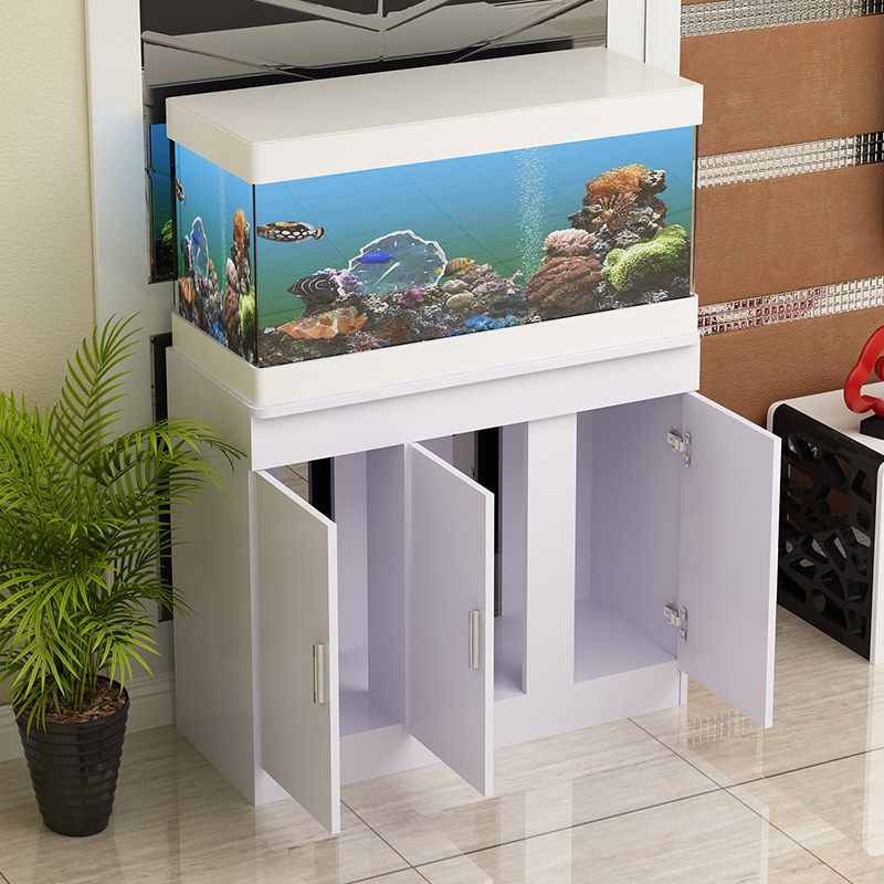 Fashion rounded partition porch cabinet aquarium fish tank bottom ark, white ground ark, aquatic cylinder base