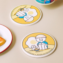 Shuke Xiaolan and his friends jointly named coaster anti-heat insulation pad waterproof and oil-proof bowl pad high-temperature pot pad