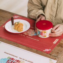 Tree happy character placemat waterproof and oil-proof Western placemat anti-scalding bowl mat household double-happy Chinese table mat coaster pot mat