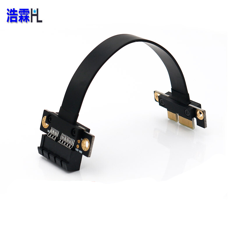 haolin (hl) pci-e 3.0 1x to 1x riser card extension cable adapter cable full speed stability