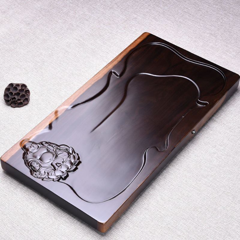 HaoFeng sheet of the ebony kung fu tea tea tea tray table office suit carved tea family tea