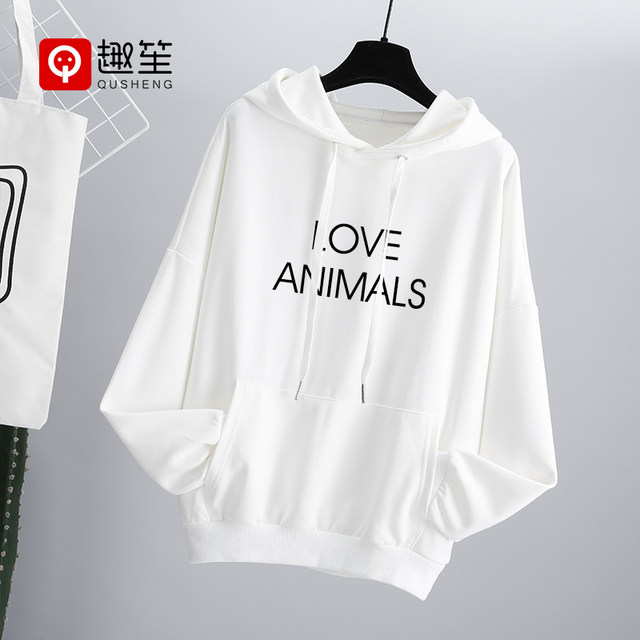 Hooded sweater female spring and autumn 2019 new ultra-ins fire lazy thin section bf wind net red blouse tide Hooded sweater female spring and autumn 2019 new ultra-ins fire lazy thin section bf wind net red blouse tide