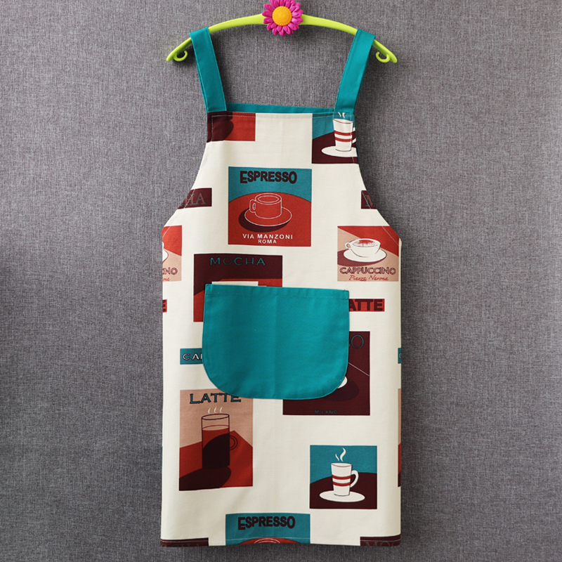 lovely japanese apron female fashion household creative kitchen korean pure cotton fabric simple strap personality small fresh