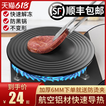 Kitchen gas stove thermal plate Household gas stove thermal pad thawing anti-burning black energy-saving thermal plate