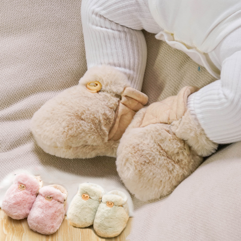 Newborn Baby Shoes Winter Baby Warm Shoes Autumn Winter Shoes Protective Foot Sleeve Thickened Cotton Shoe Cover Glint sleeve-Taobao