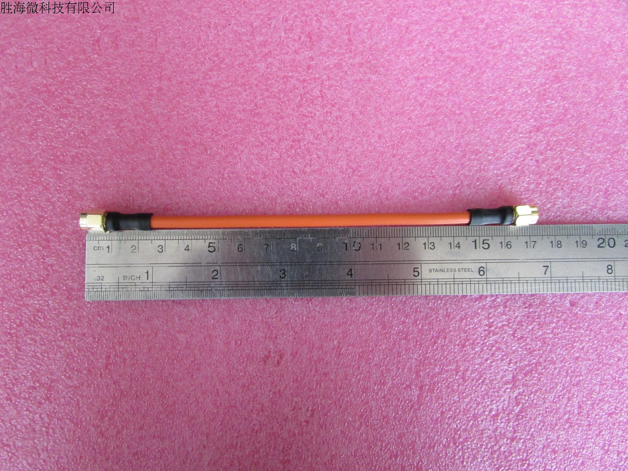 进口dc-18ghz sma-sma公 17厘米 射频超低插损同轴测试电缆跳线